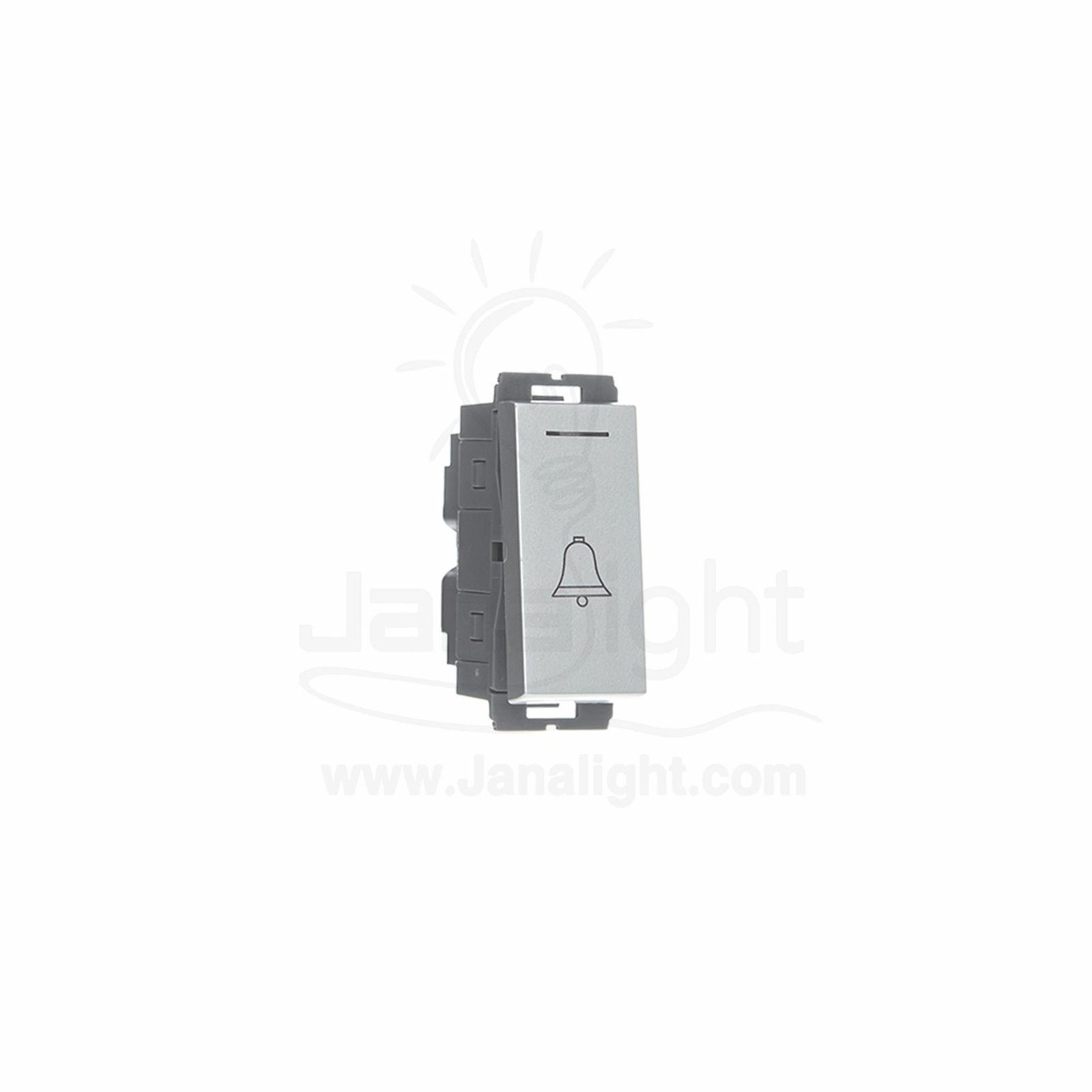 OSA زر جرس مفرد فضي osa bell switch silver